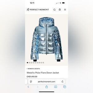 Perfect Moment Metallic Silver Down Jacket